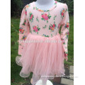 2014 new baby girls floral pink dress